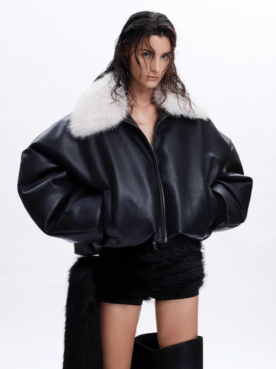 COTTON LEATHER JACKET FE0486