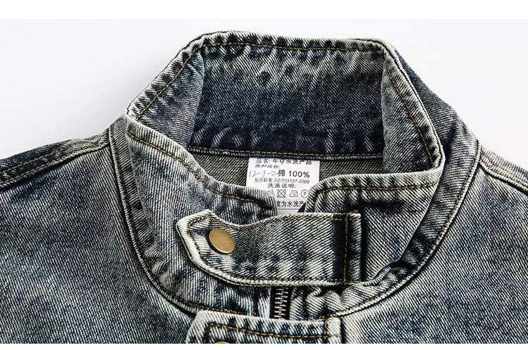 Men’s Vintage Washed Denim Jacket FE0322
