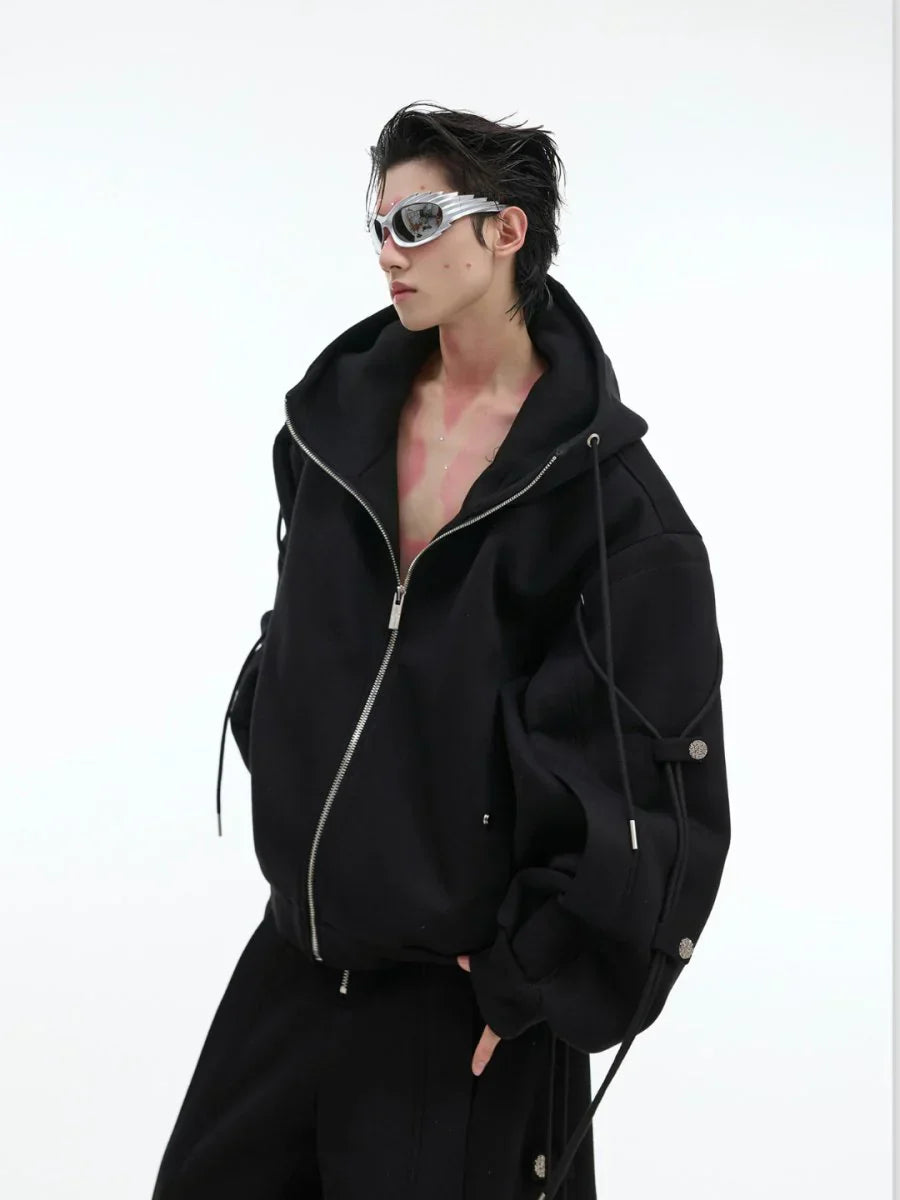 LOOSE HOODED SWEATER JACKET + BOTTOMS FE0491