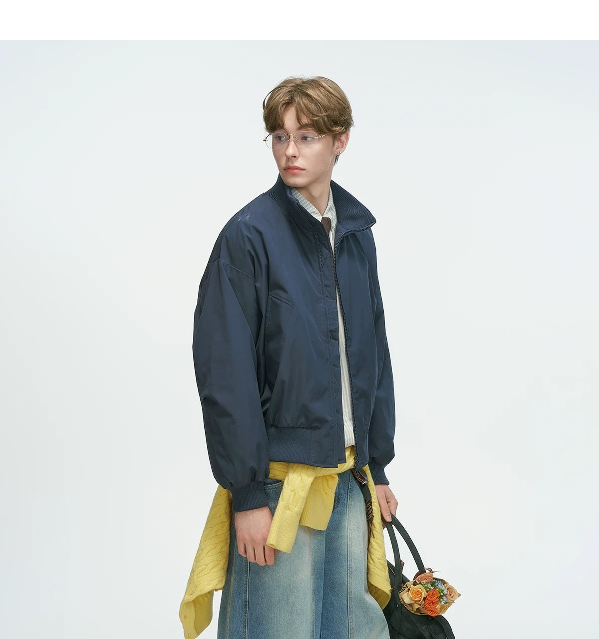 Stand Collar Down Jacket – Minimalist Warm Puffer for Winter Street Style FE0073
