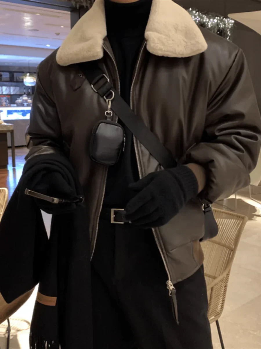 KOREAN LAMB WOOL COTTON COAT JACKET FE0467