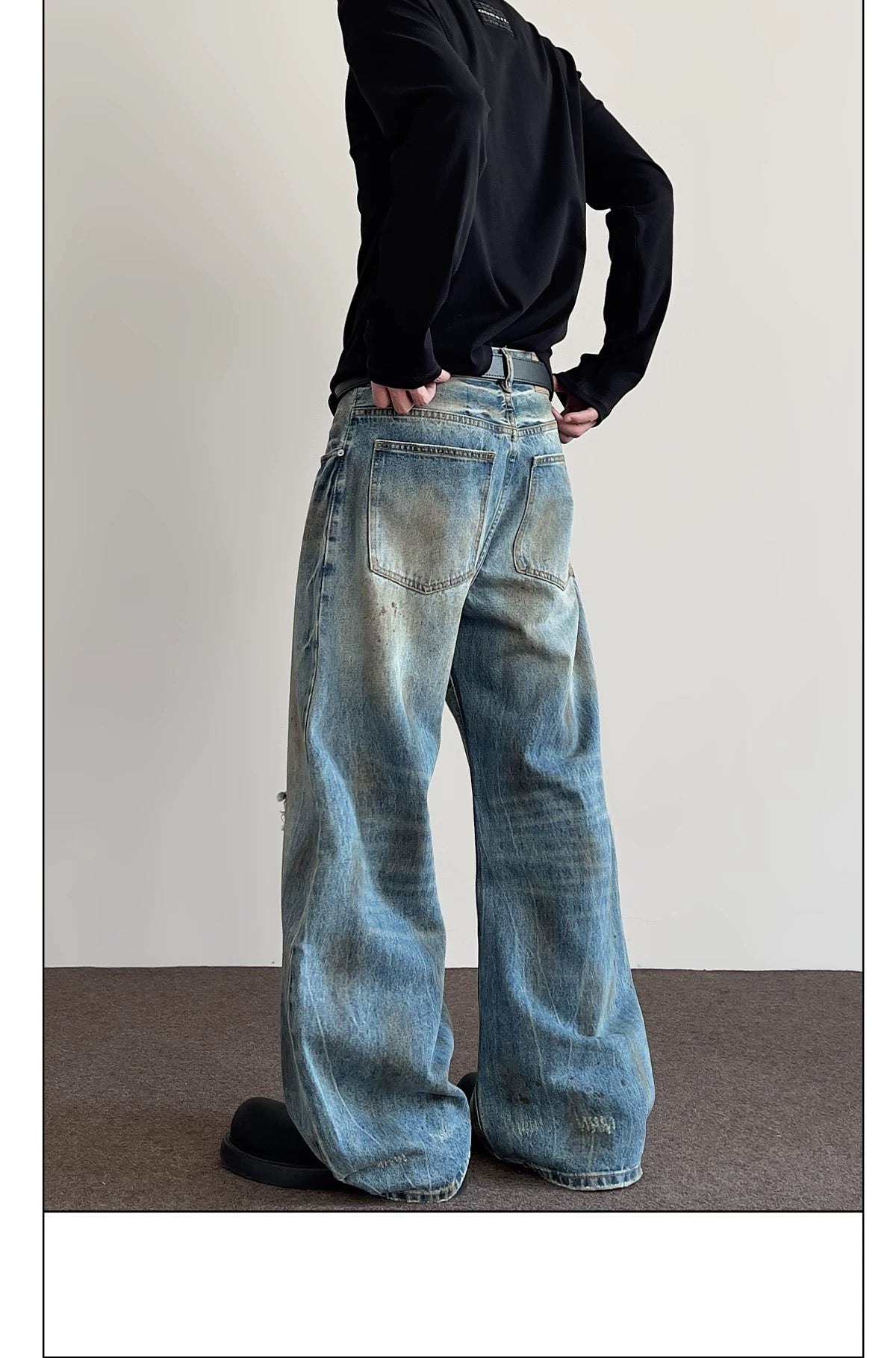 Men’s American Vintage Wide-Leg Denim Jeans FE0379