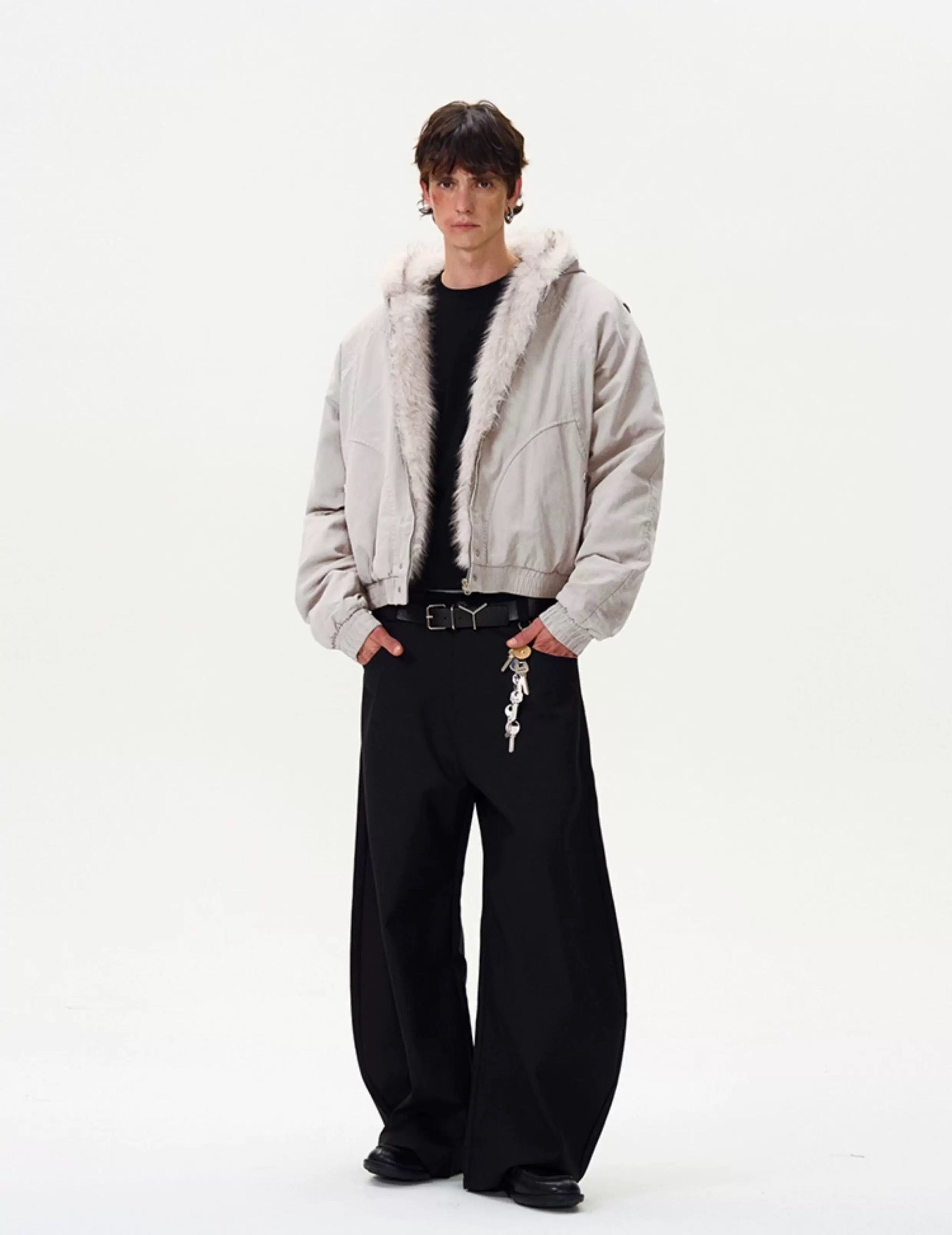 American Vintage Deconstructed Fleece-Lined Jacket – Retro Streetwear Outerwear FE0067
