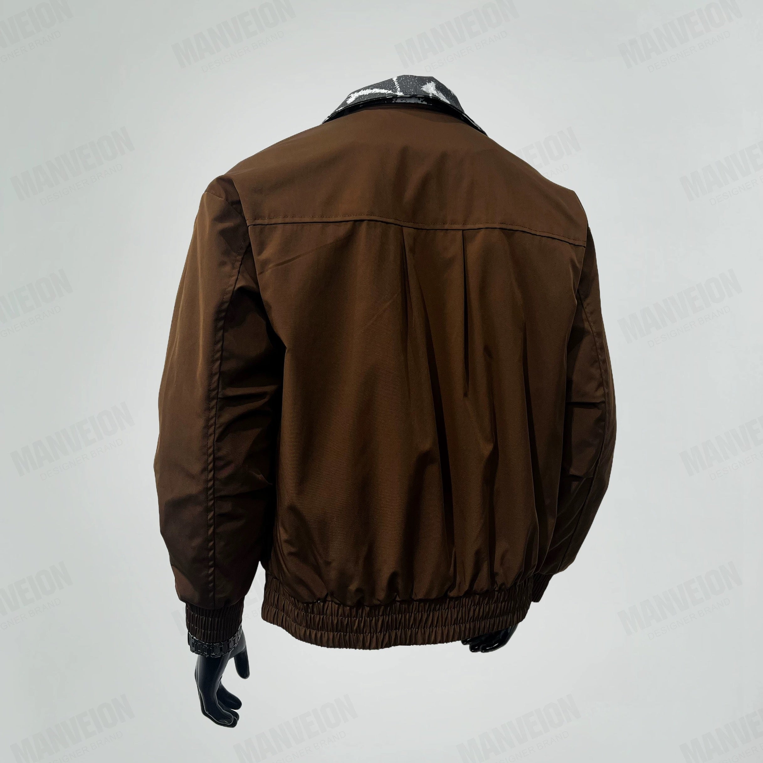 Men’s Vintage Layered Collar Jacket – Loose Fit Retro Streetwear Coat FE0015