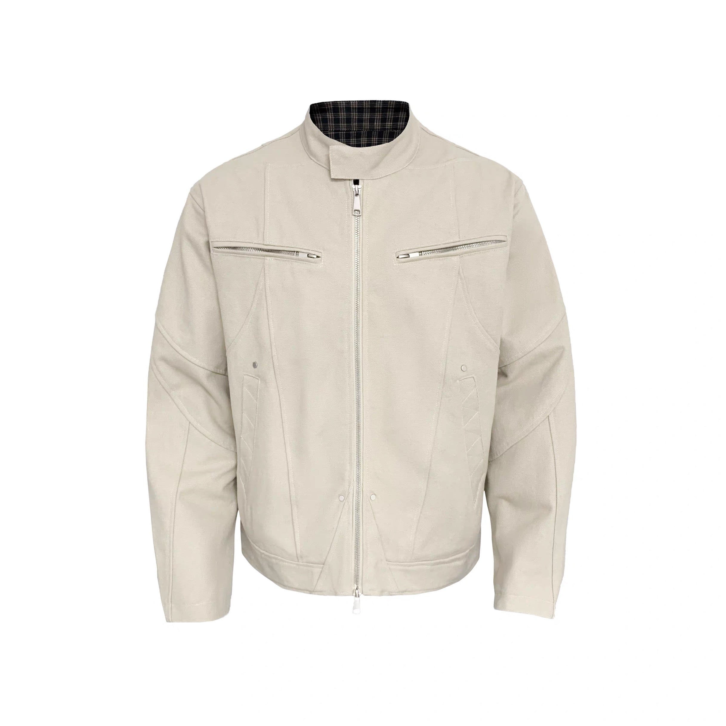 Harrington Stand Collar Utility Jacket – American Vintage Streetwear Coat FE0064