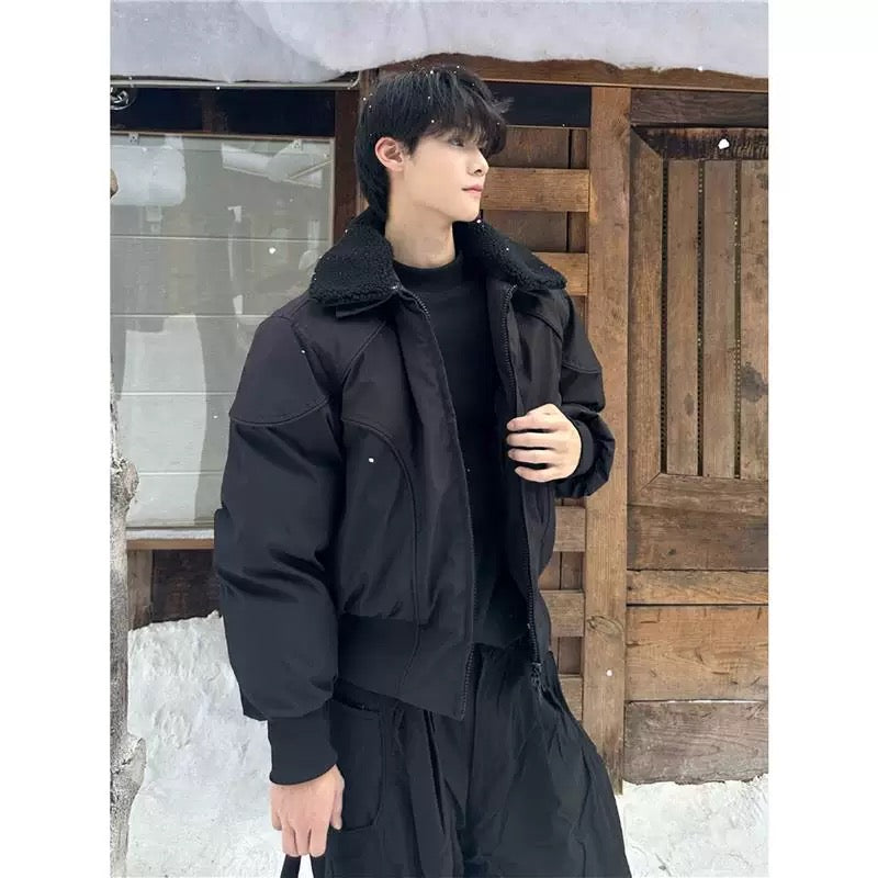 Men’s Short Retro Jacket with Removable Collar FE0076