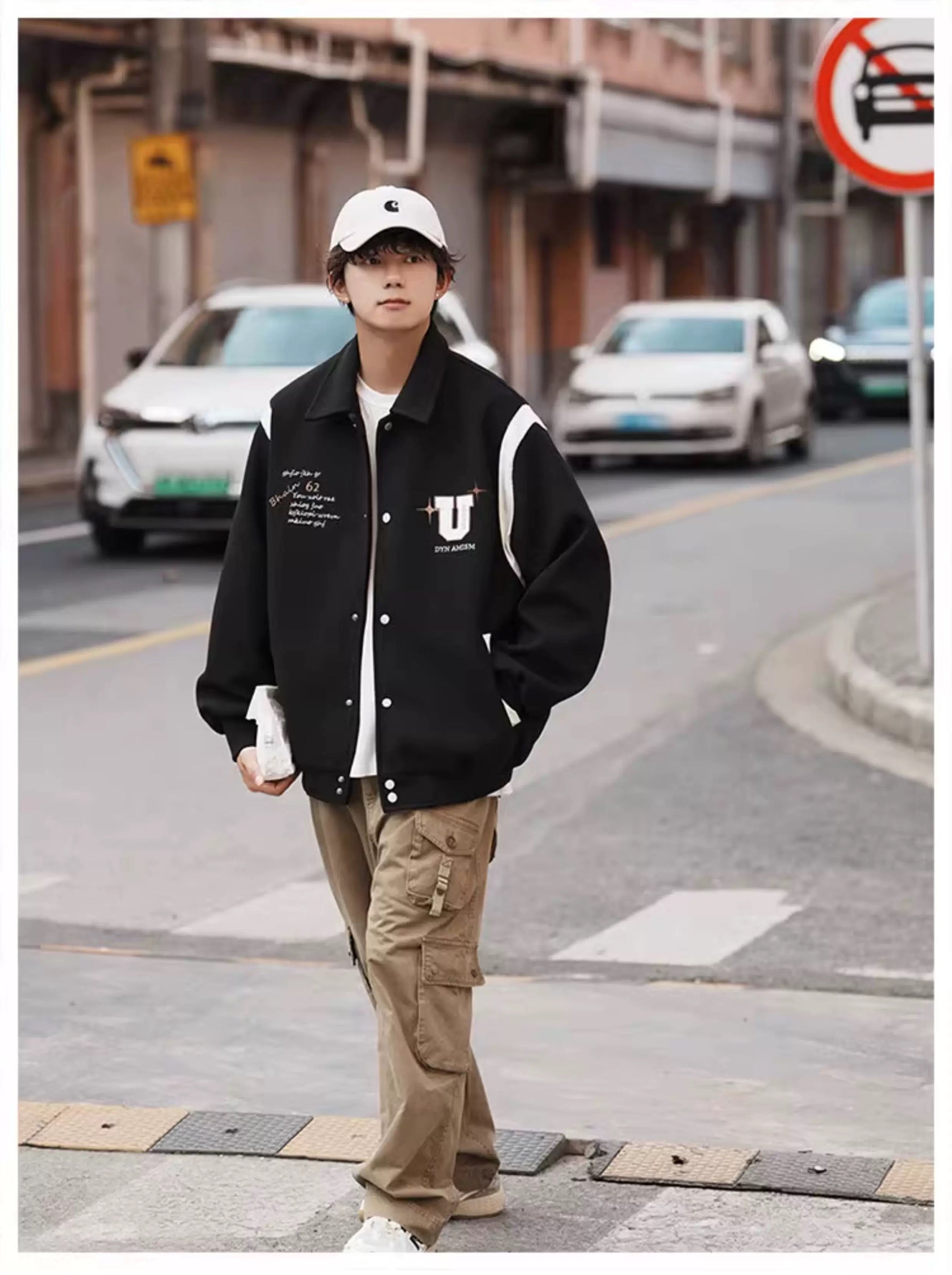 Wool Short Jacket – Vintage American Street Style Outerwear FE0072