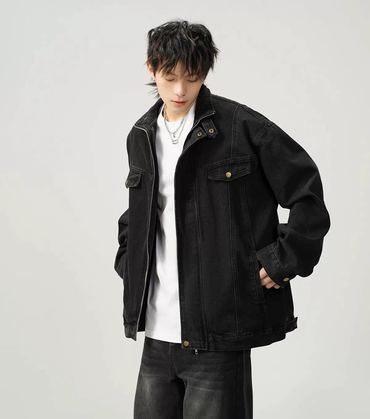 Men’s Vintage Washed Denim Jacket FE0322