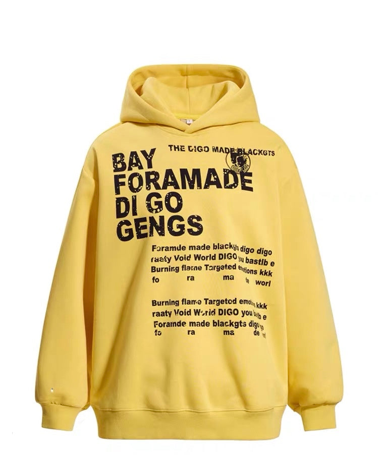 Men’s Vintage Minimalist Hoodie – American Retro Streetwear Pullover with Unique Design FE0024