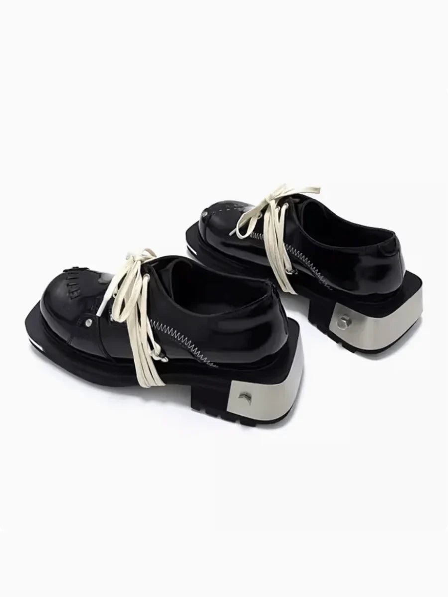 BRITISH STYLE RACE-UP NICHE DESIGN HEAD SHOES S024