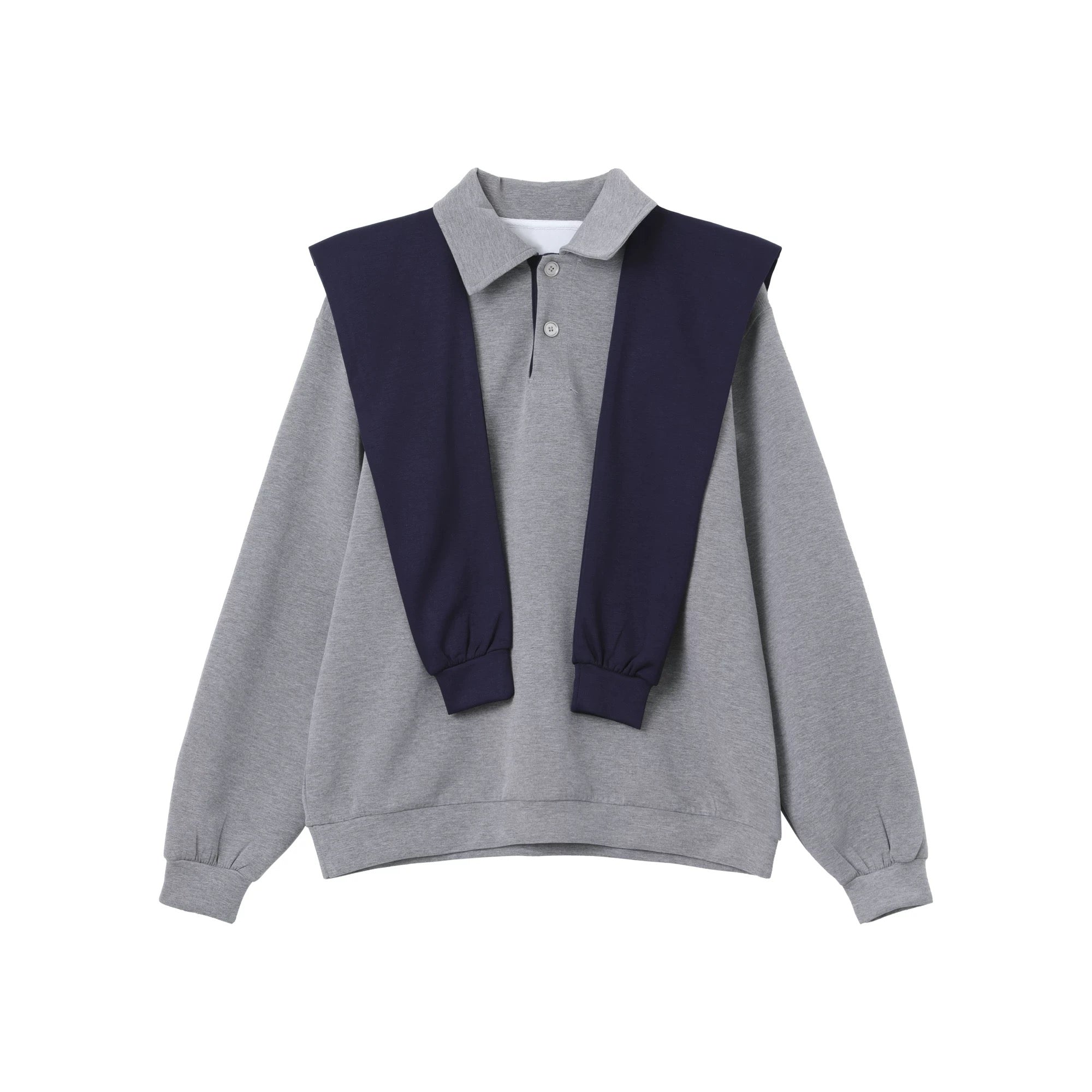 TWO-TONE COLLAR SWEATSHIRT + PANTS SET FE0227