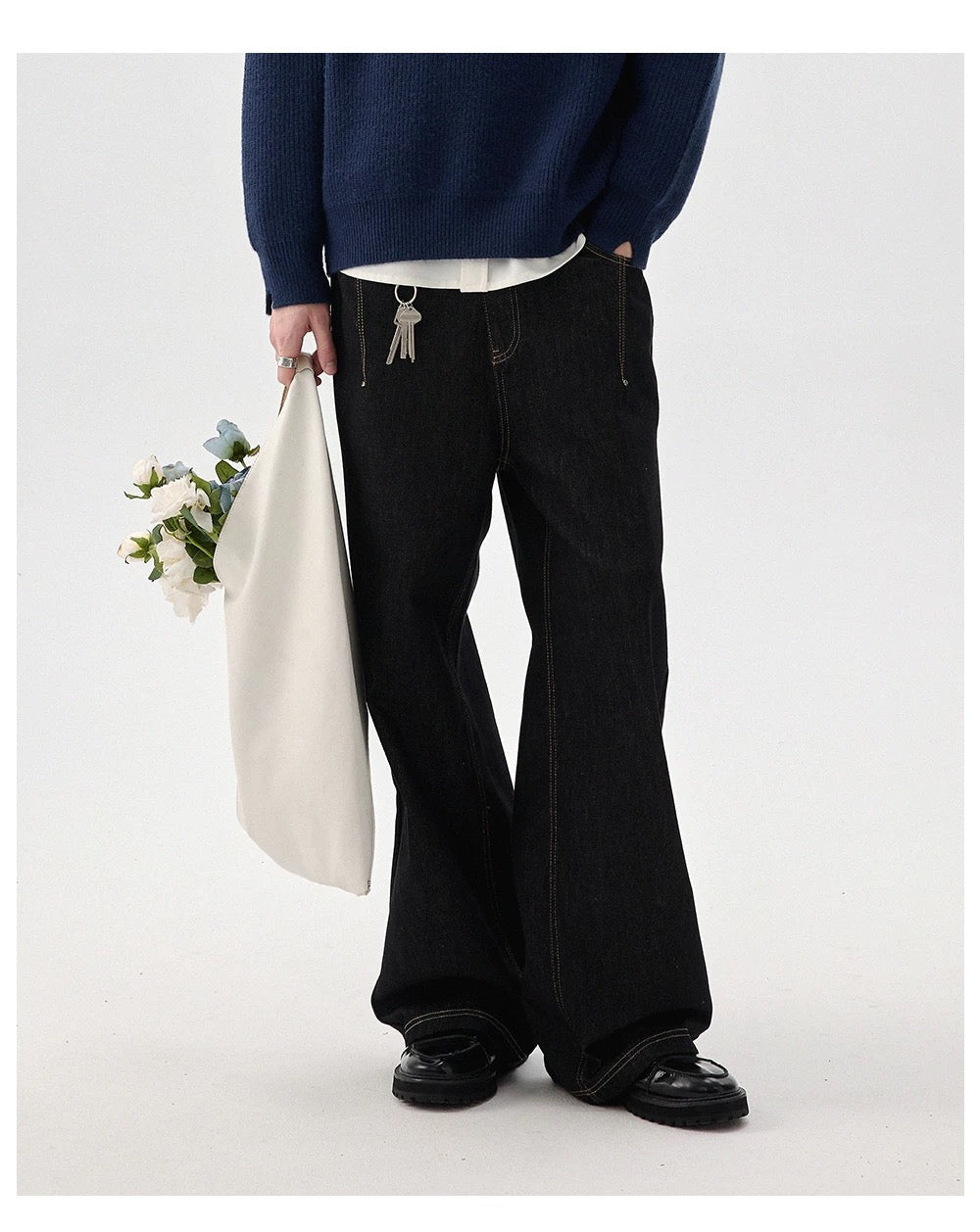 Men’s Vintage American Wide-Leg Denim Jeans FE0383