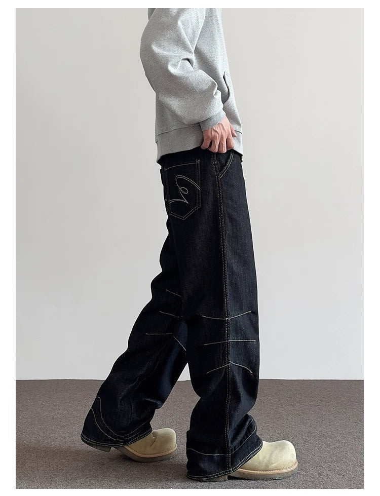 Men’s American Vintage Wide-Leg Denim Jeans FE0382