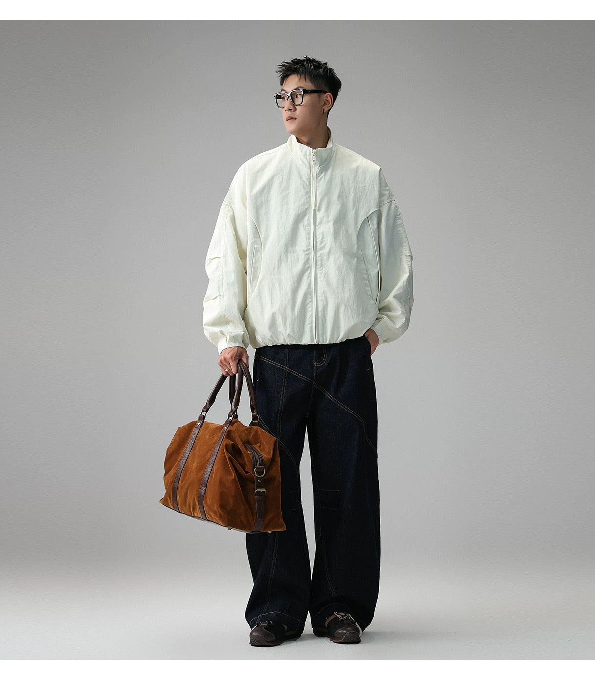 American Stand-Collar Jacket – Vintage Minimalist Streetwear Outerwear FE0351