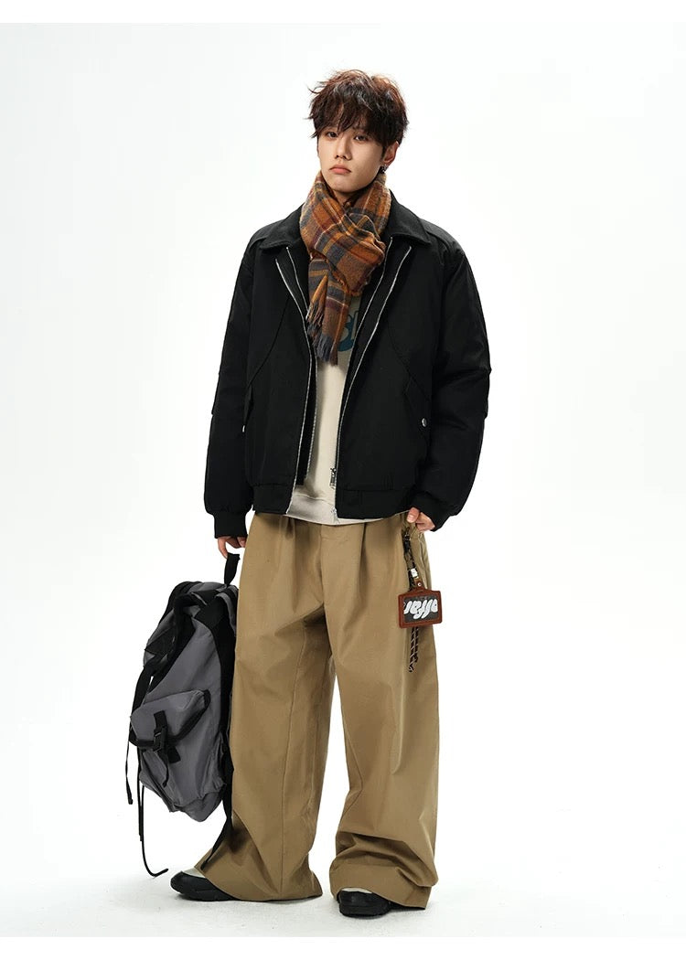 Men’s Designer Contrast Splice Lapel Jacket FE0078
