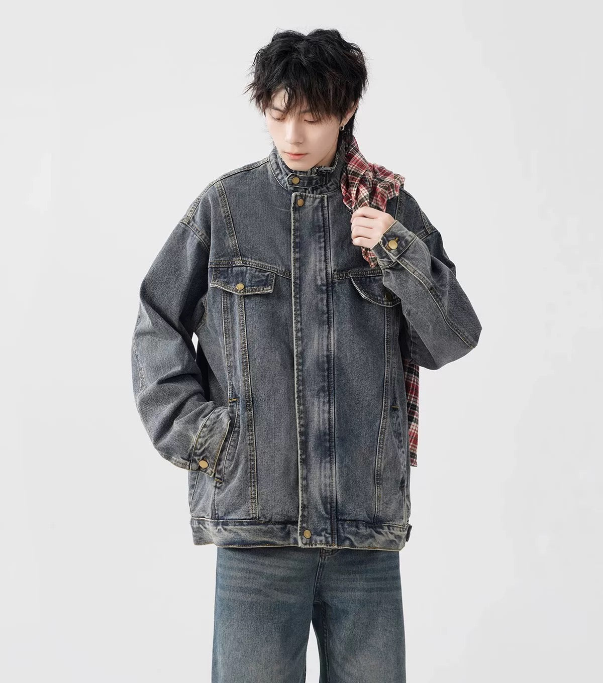 Men’s Vintage Washed Denim Jacket FE0322
