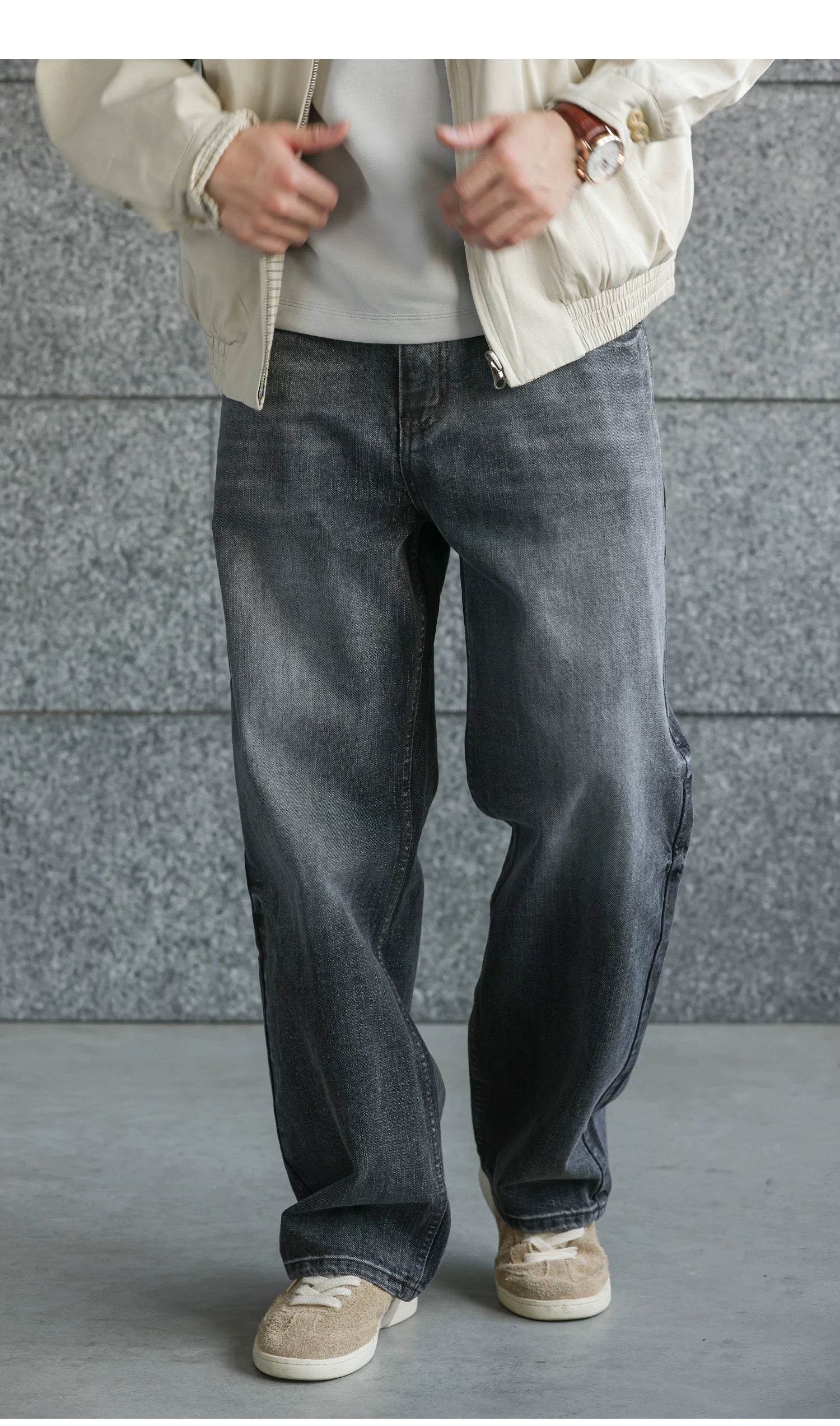 Men’s Retro American Raw Denim Jeans FE0361