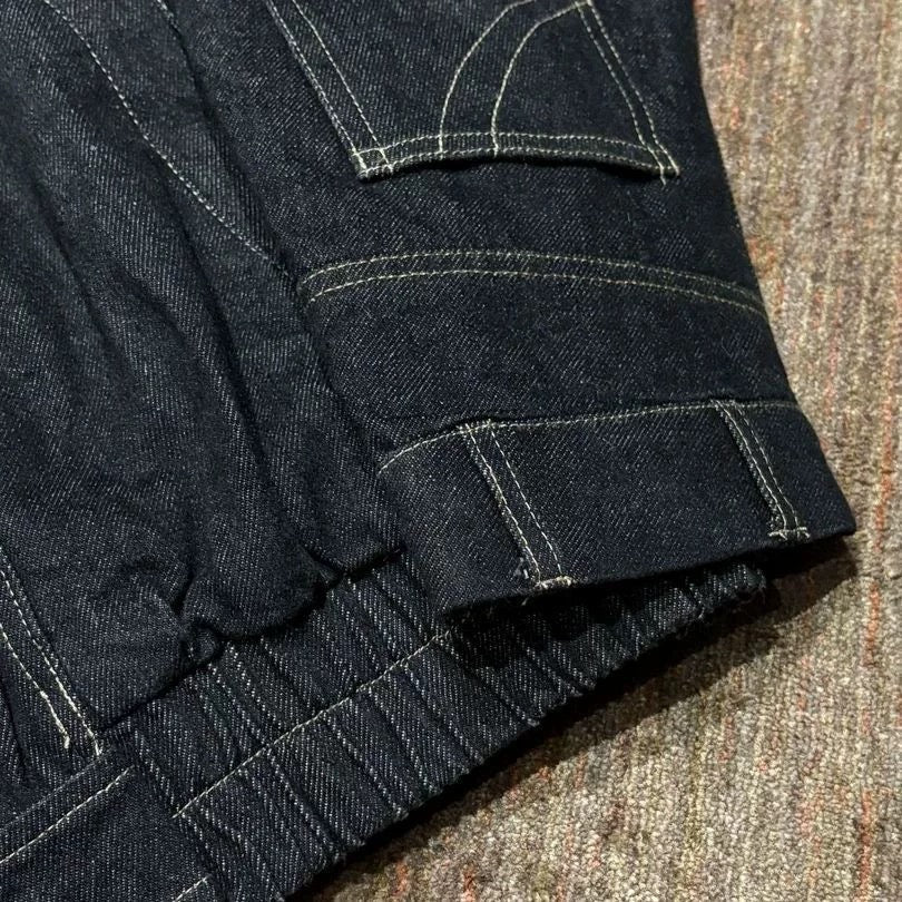 Men’s Fleece-Lined Denim Jacket – American Vintage Winter Street Outerwear FE0044