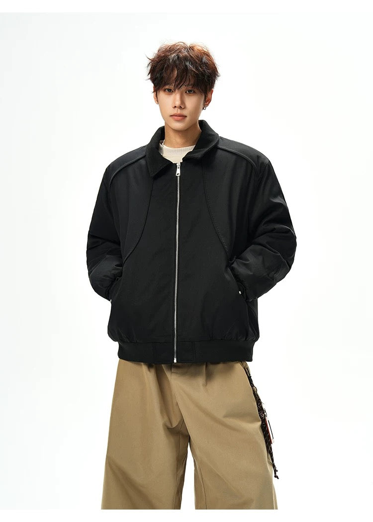 Men’s Designer Contrast Splice Lapel Jacket FE0078