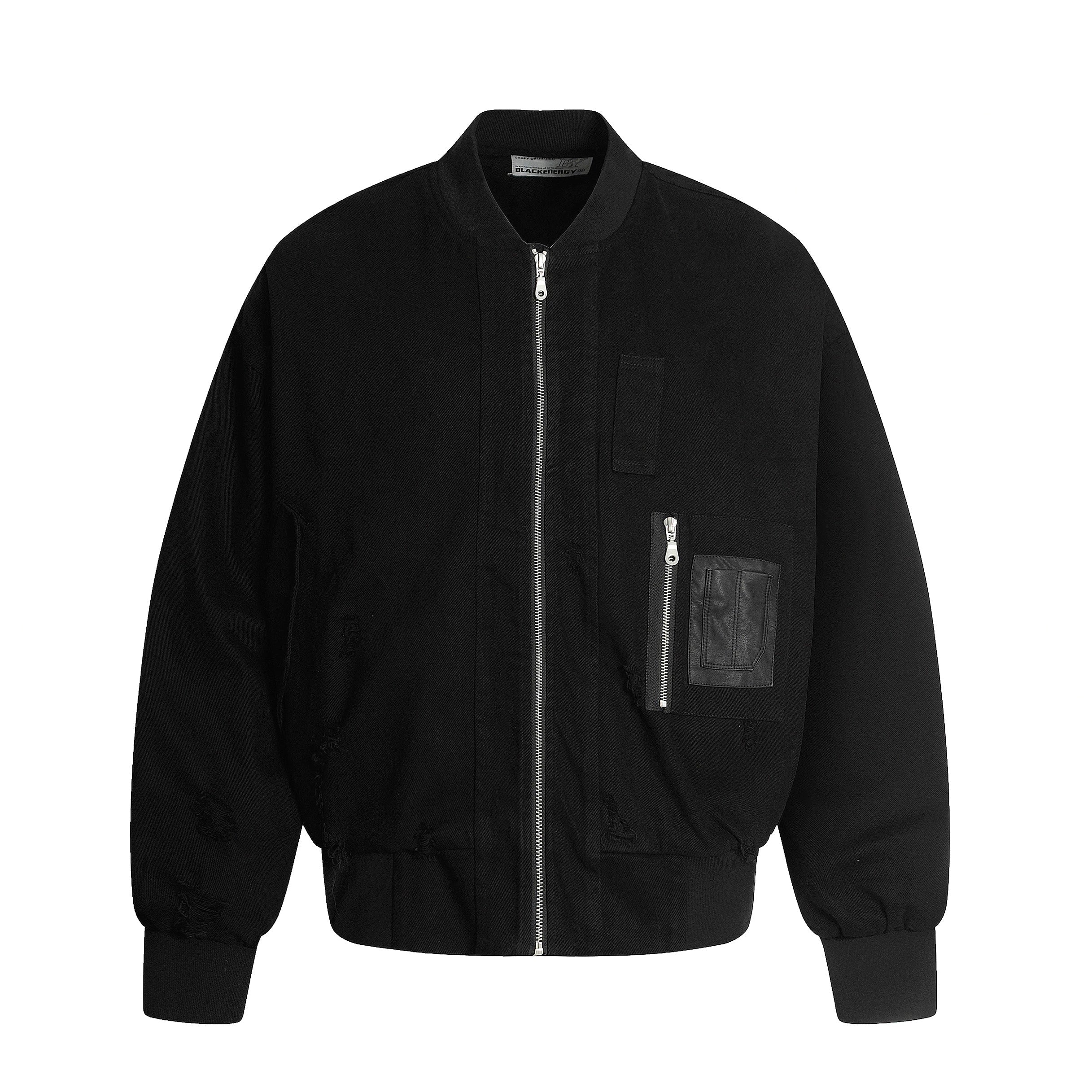 Men’s Burgundy MA-1 Distressed Bomber Jacke FE0306