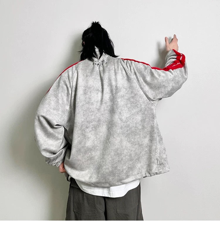 Men’s Printed Color-Block Fleece Jacket FE0333
