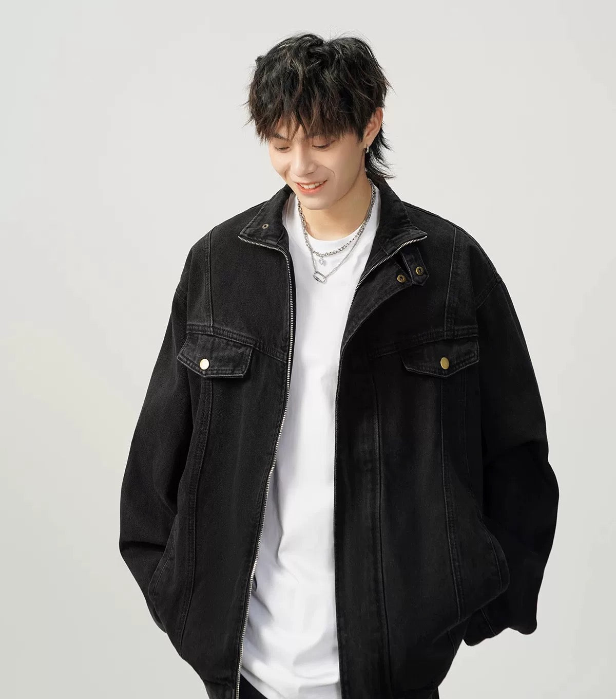 Men’s Vintage Washed Denim Jacket FE0322