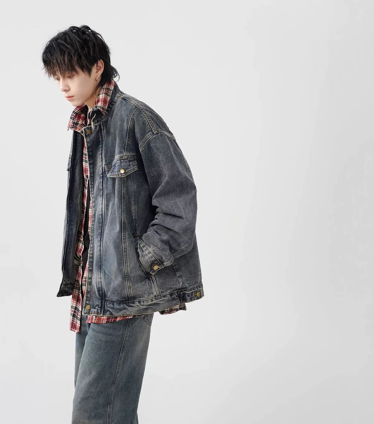 Men’s Vintage Washed Denim Jacket FE0322