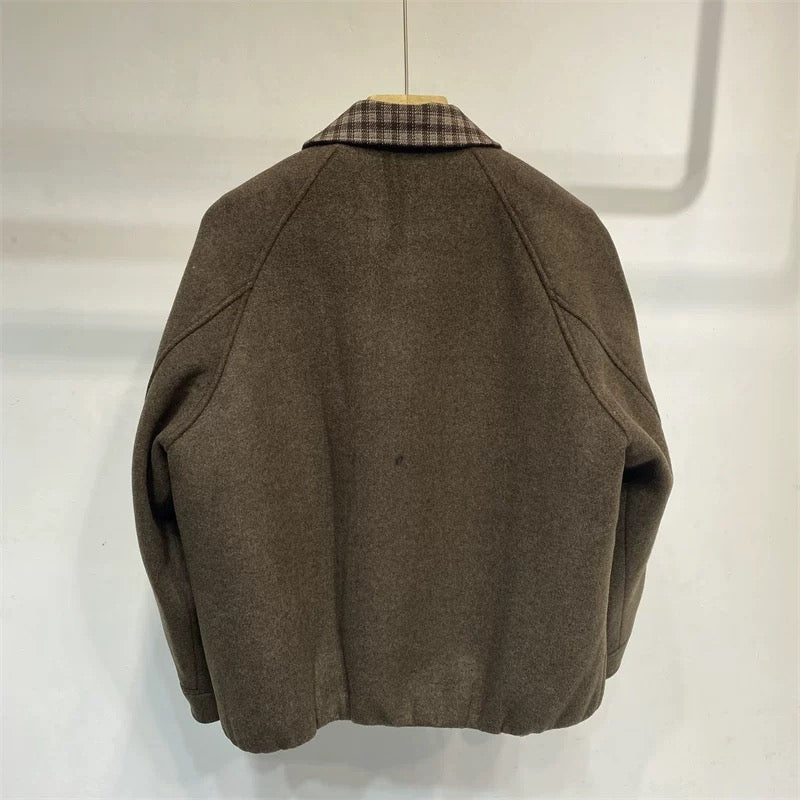 Men’s Loose-Fit Sheep Wool Padded Jacket FE0075