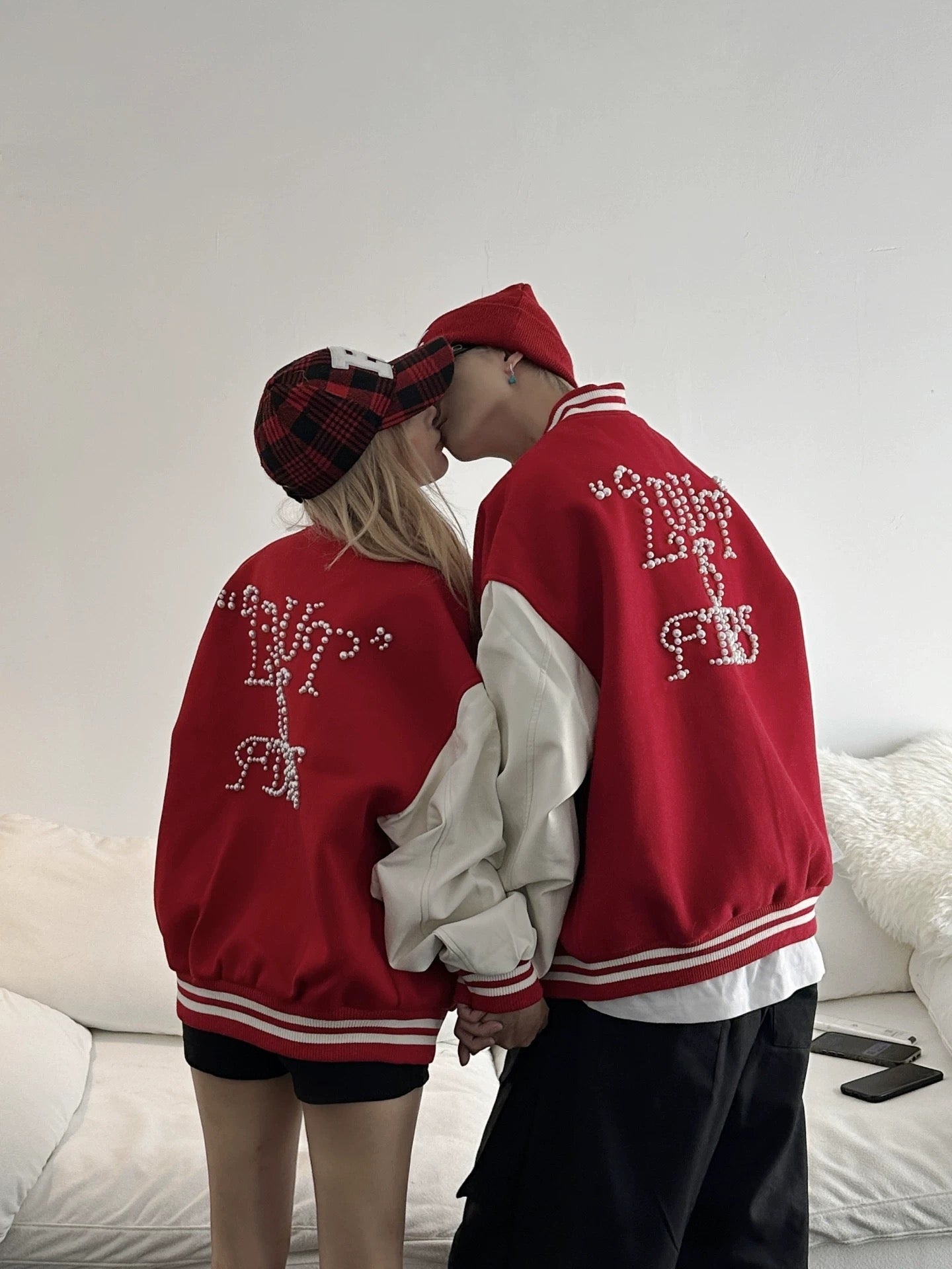 American Streetwear Rhinestone Baseball Jacket FE0272
