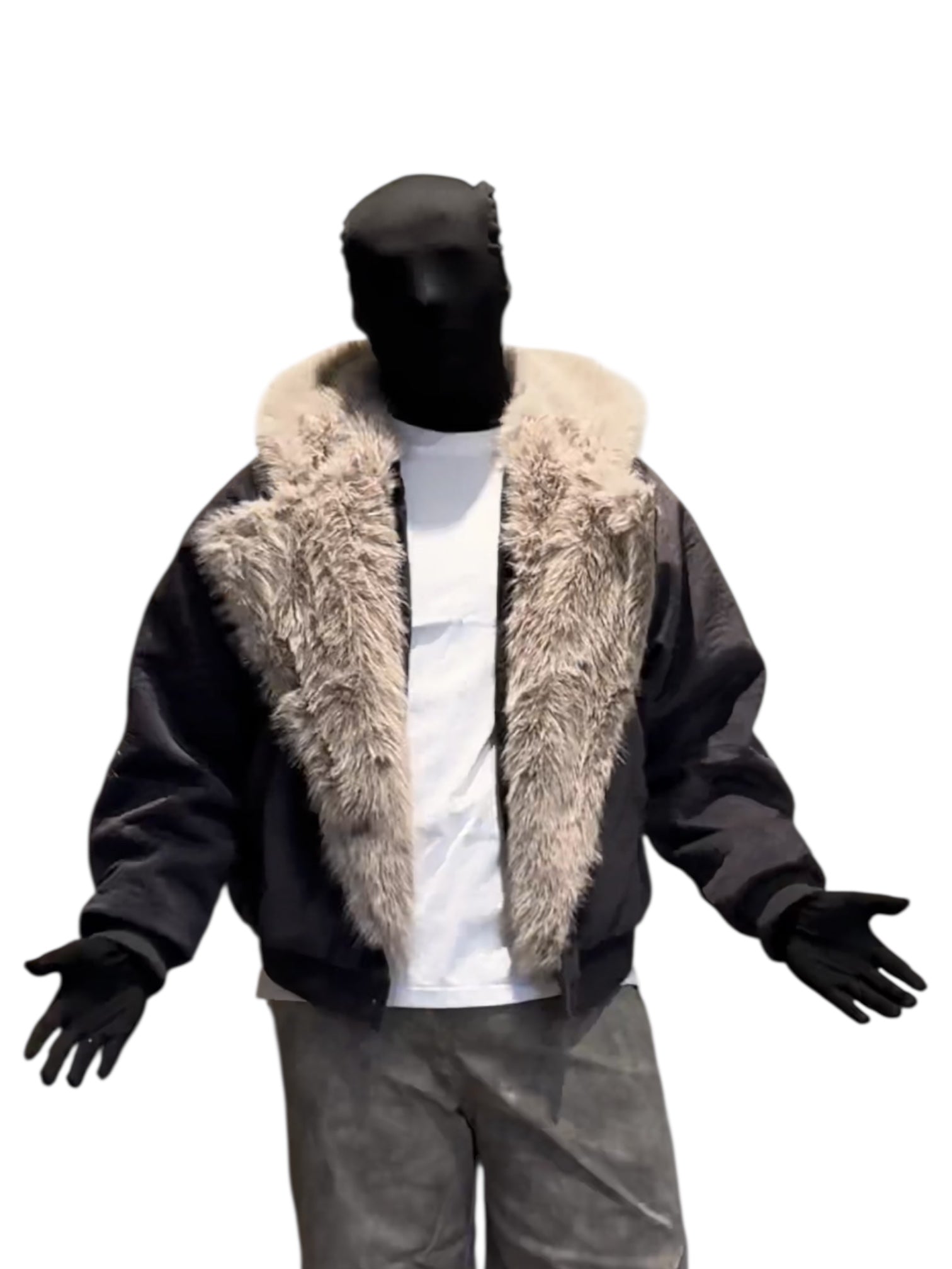 FAUX FUR-COLLAR PADDED JACKET FE0146