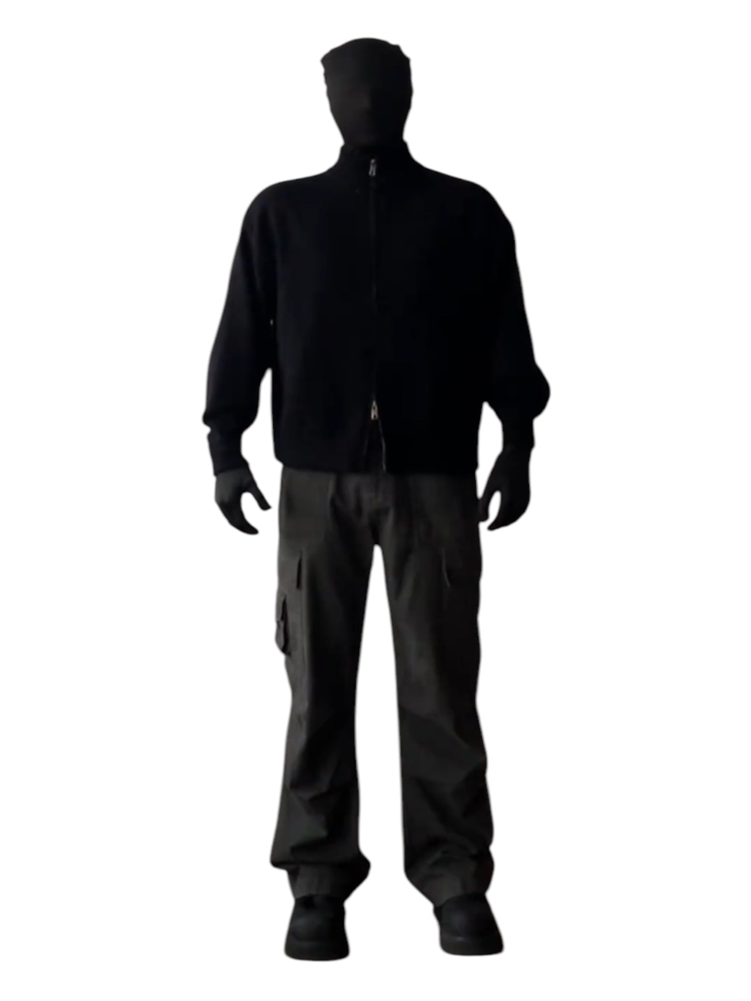 KOREAN RIBBED ZIP-UP HIGH COLLAR shirt FE0195