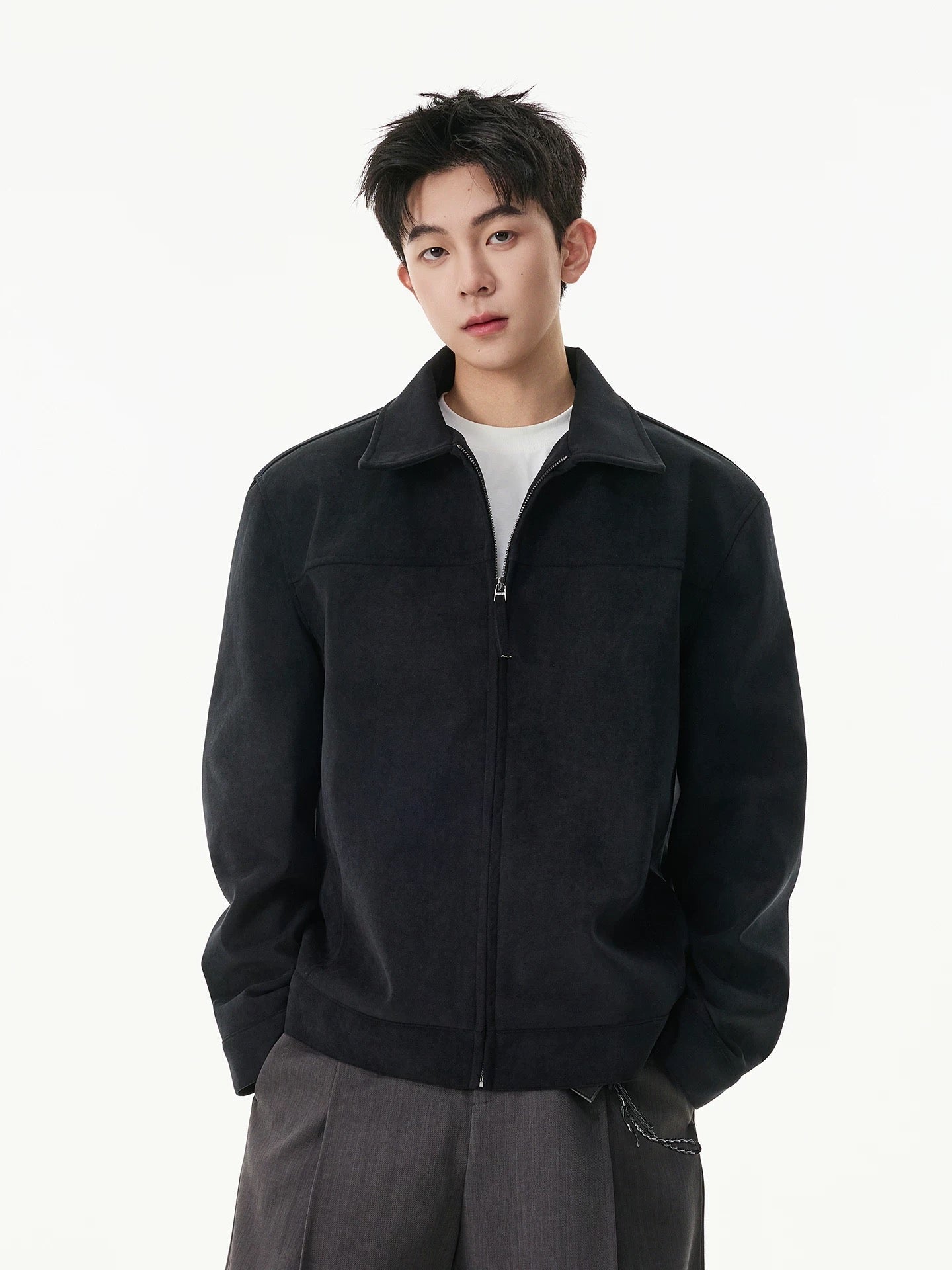 FAUX SUEDE HIP-HOP JACKET FE0512