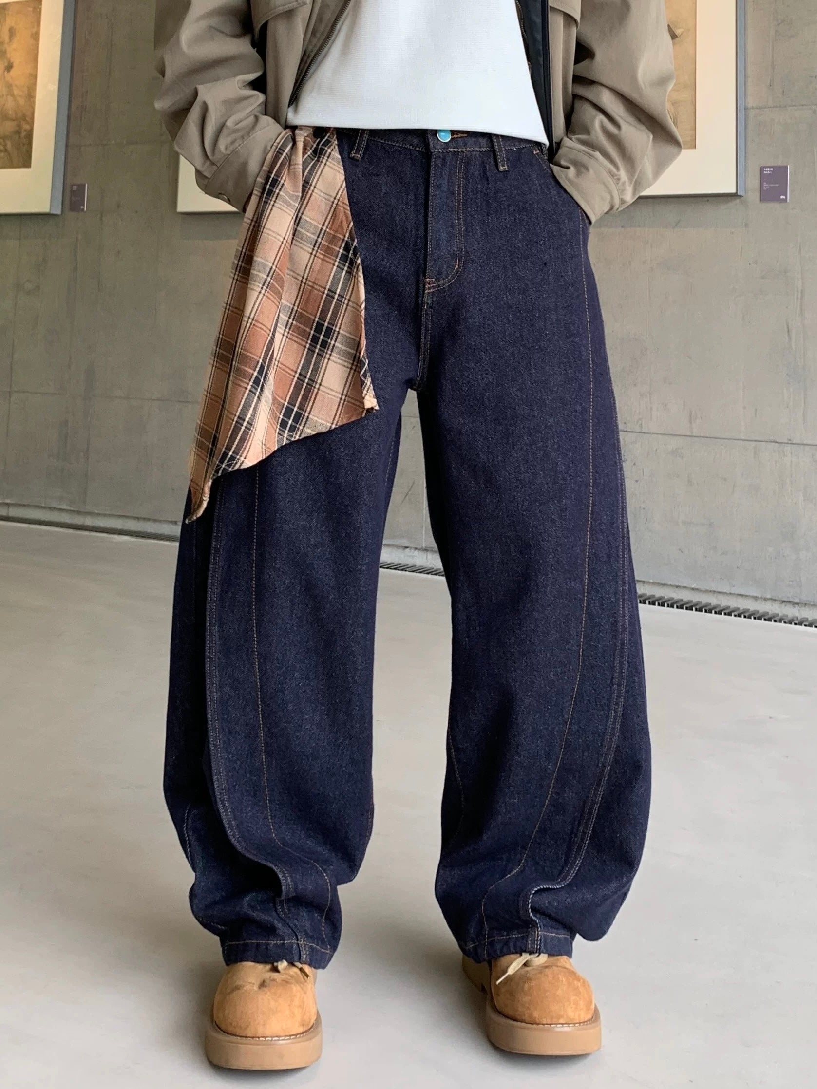 WASHED LOOSE STRAIGHT JEANS FE0142