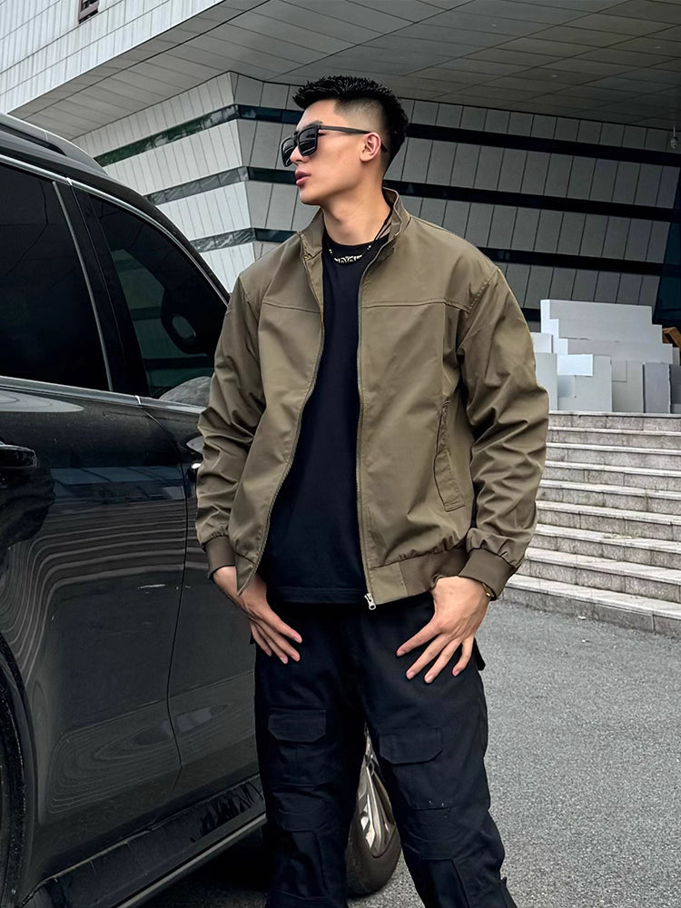 WEATHER-RESISTANT STAND-COLLAR COACH JACKET FE0144