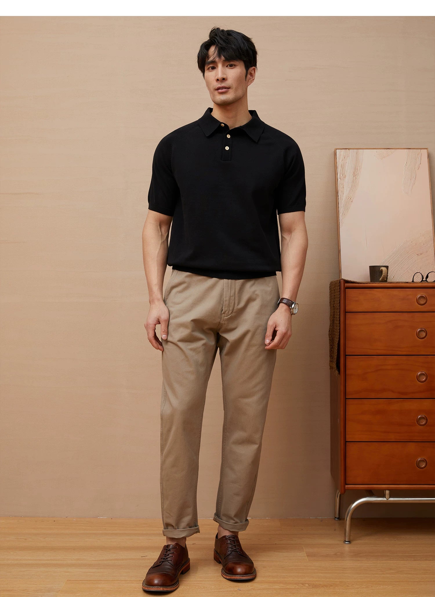 Italian polo knitted polo shirt FE0713