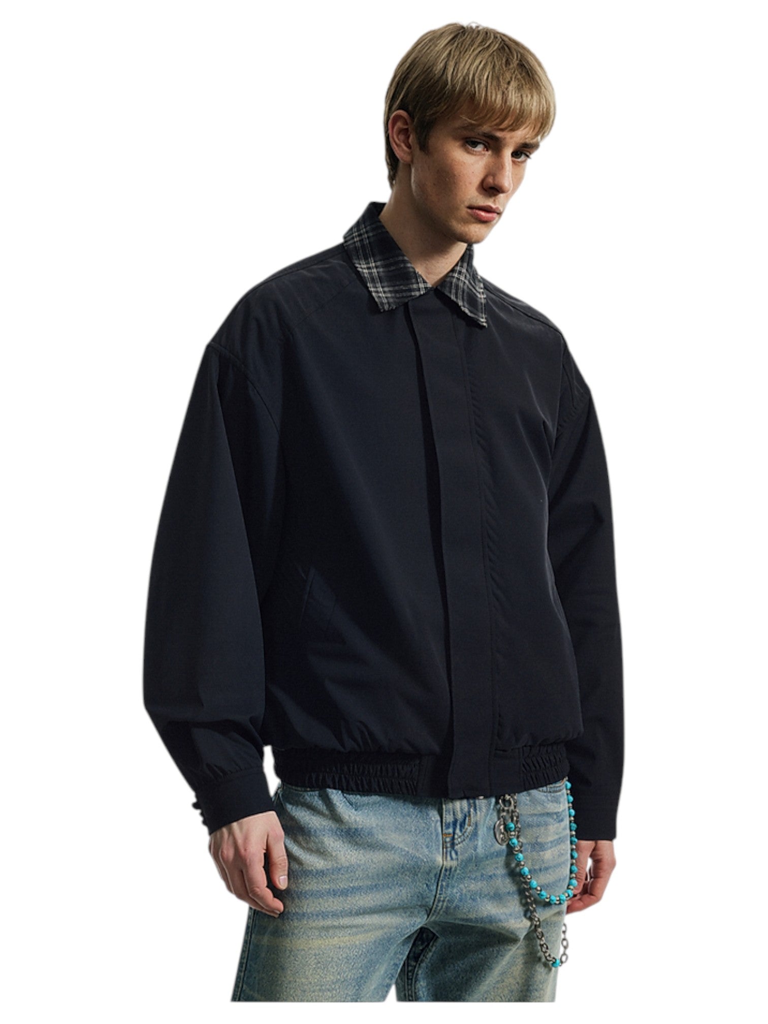 LAYERED PLAID WORK JACKET FE0149