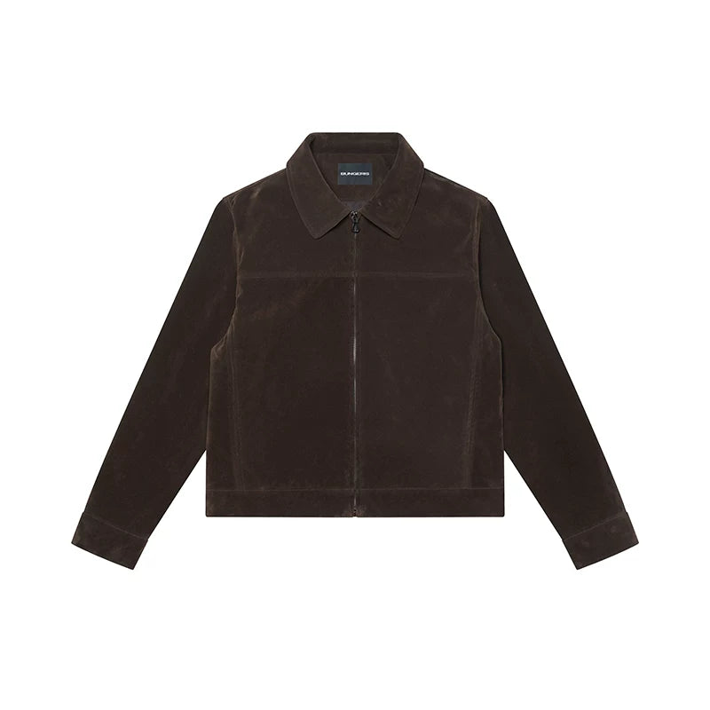 Old Money Short Imitation Velvet Lapel Jacket FE0707