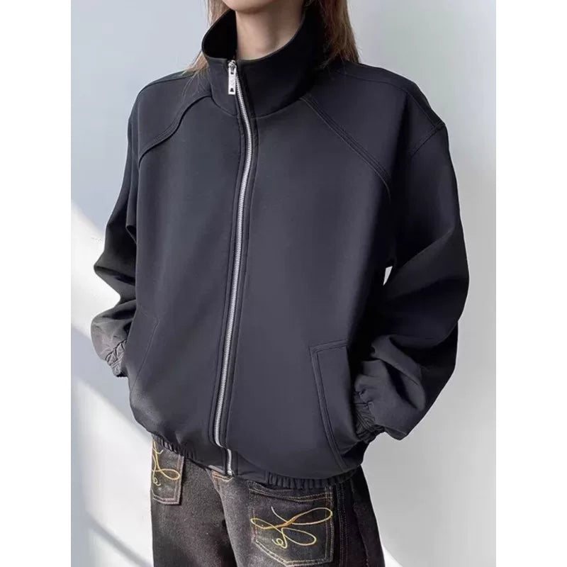 Men's spring American deconstruction stand-up collar baseball jersey FE0705