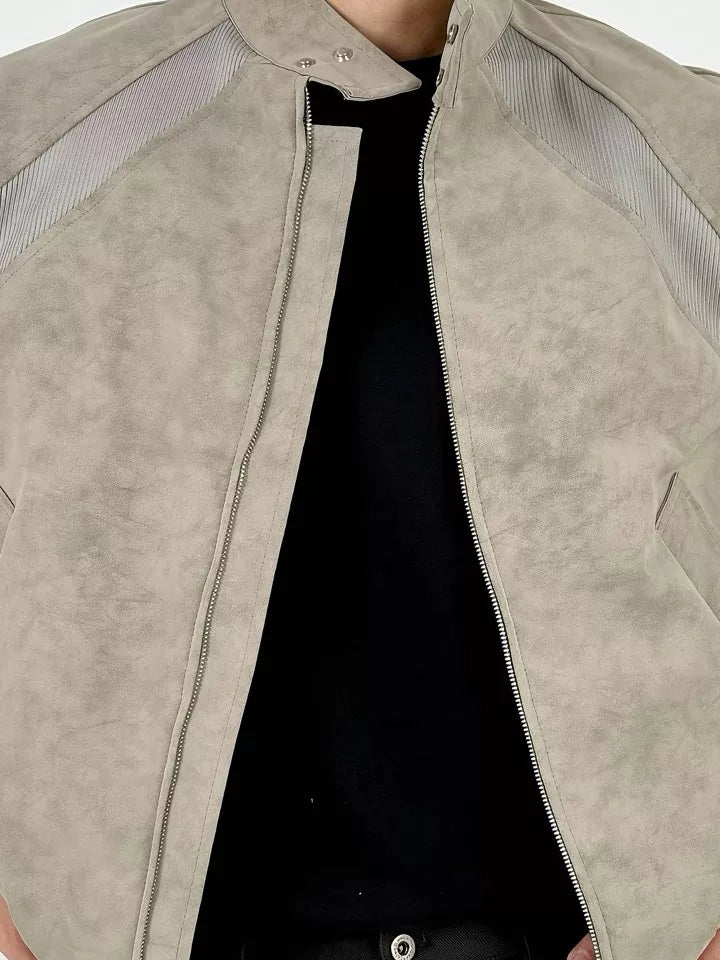 American tie-dye stand-up collar flight jacket FE0702