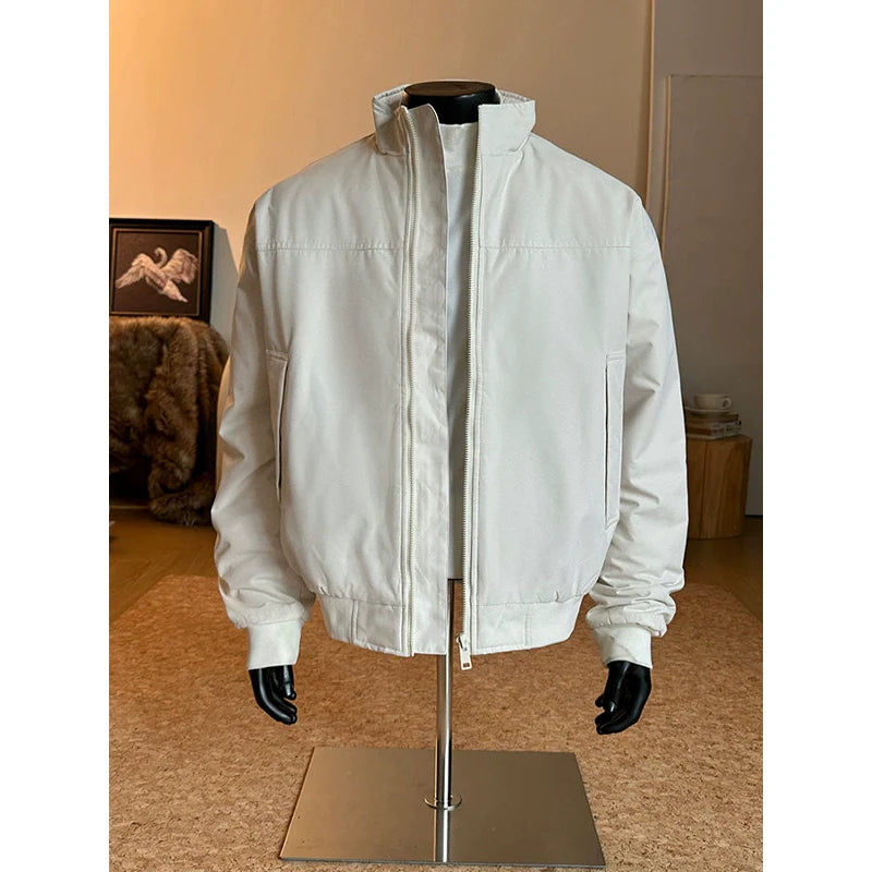 Black short three-proof thickened flight jacket FE0259