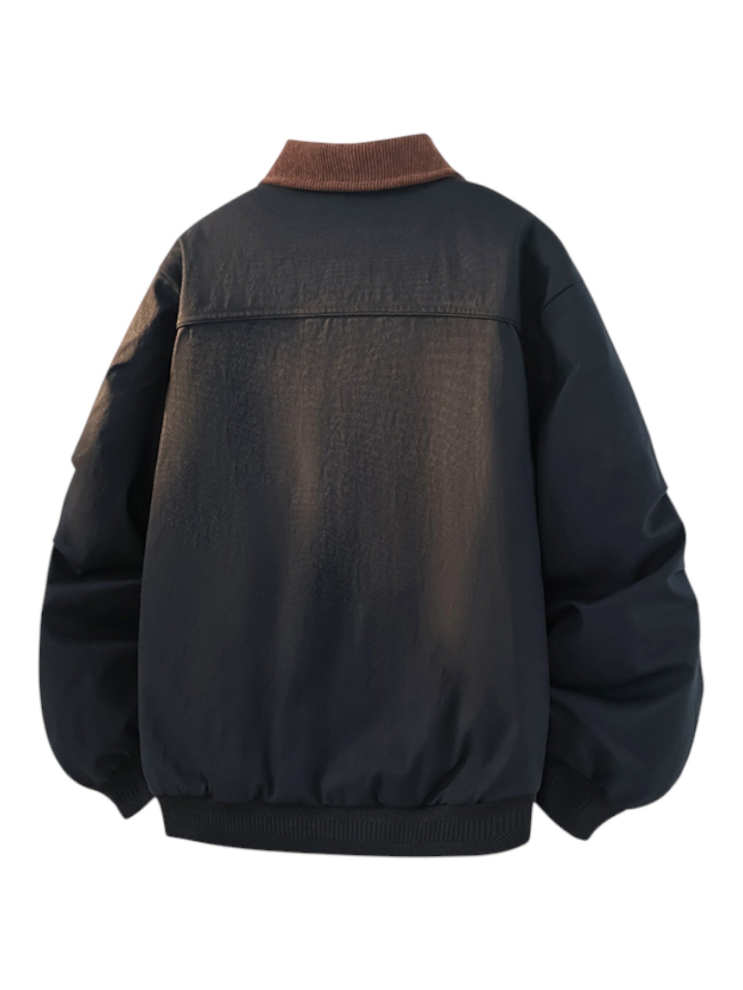 LAYERED-LOOK COLLARED DOWN JACKET FE0150