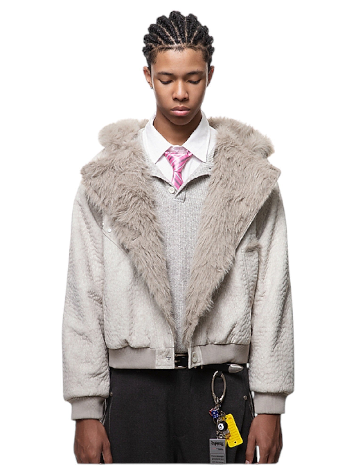 FAUX FUR-COLLAR PADDED JACKET FE0146