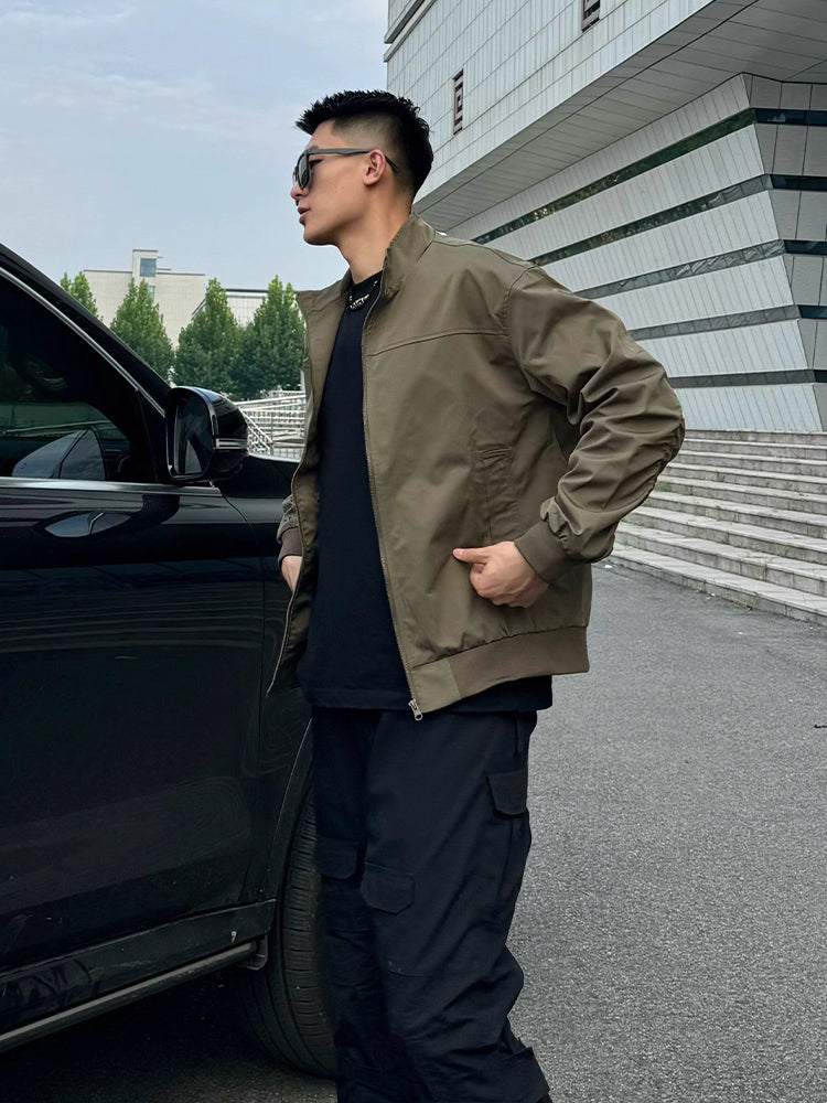 WEATHER-RESISTANT STAND-COLLAR COACH JACKET FE0144