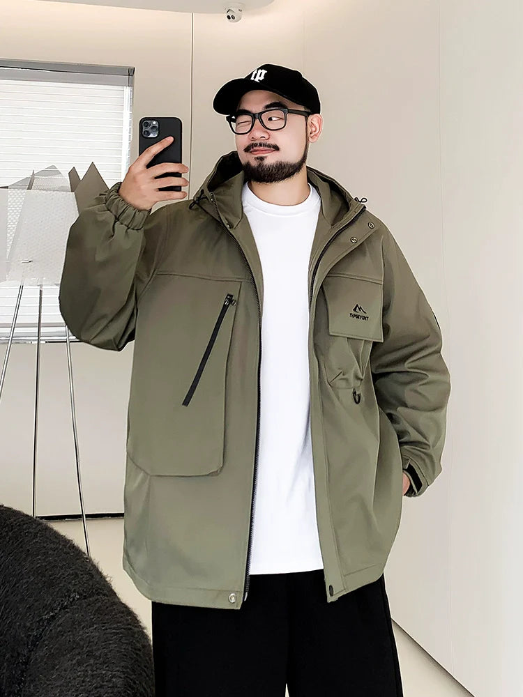 Large size casual hooded jacket FE0670