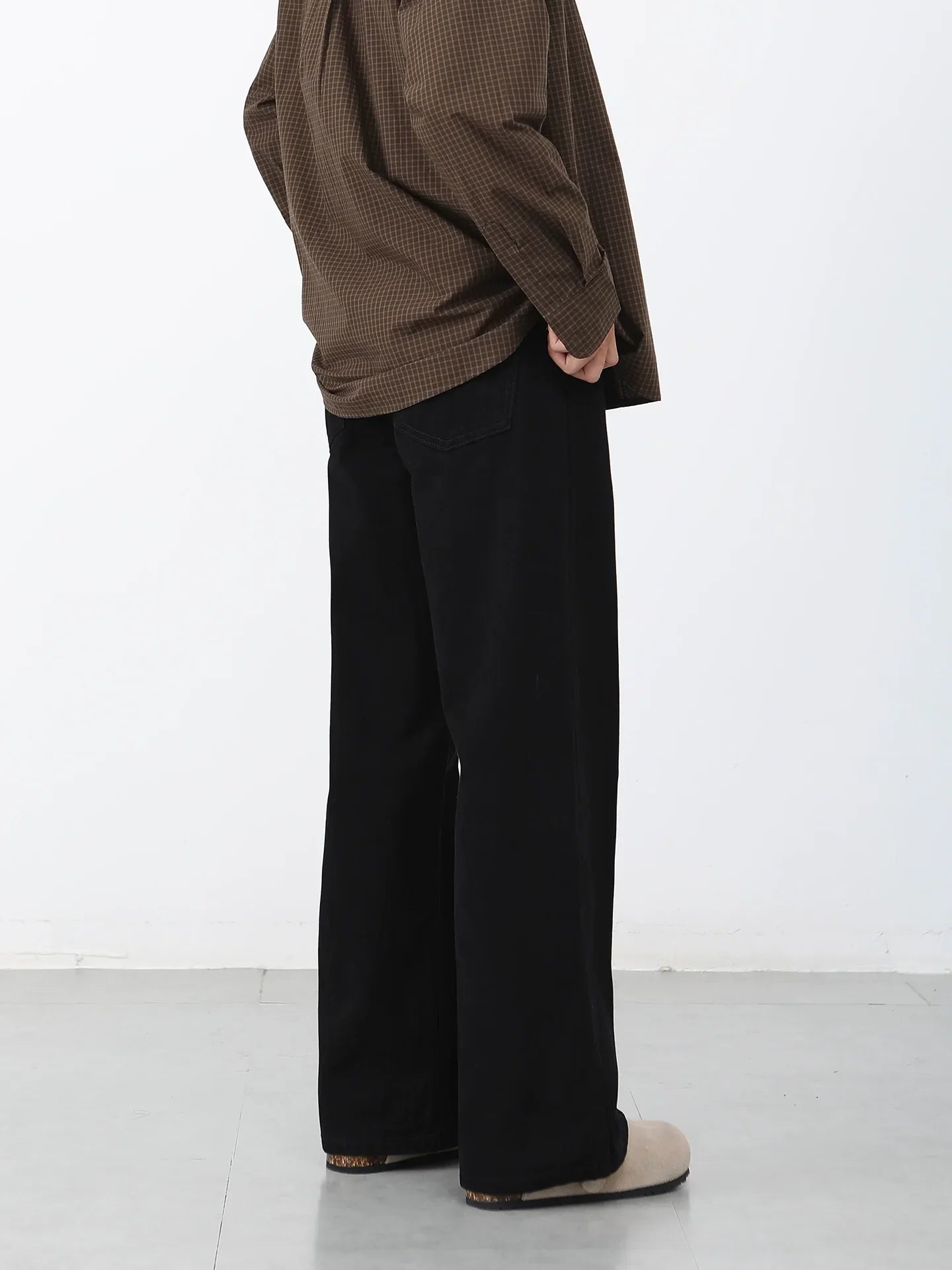 Black Jeans Men's Straight Casual Pants FE0673