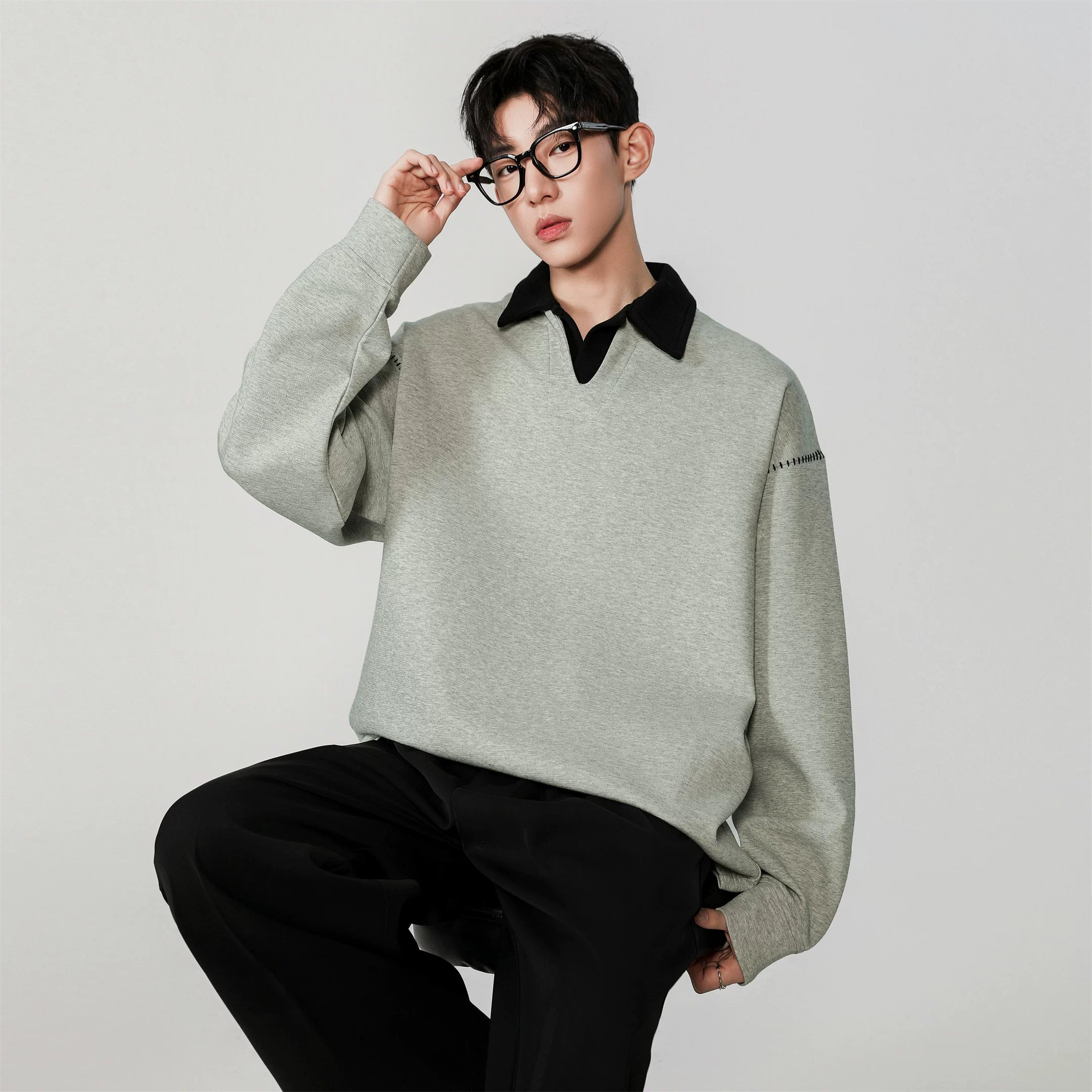 Fake two-piece hoodie FE0709