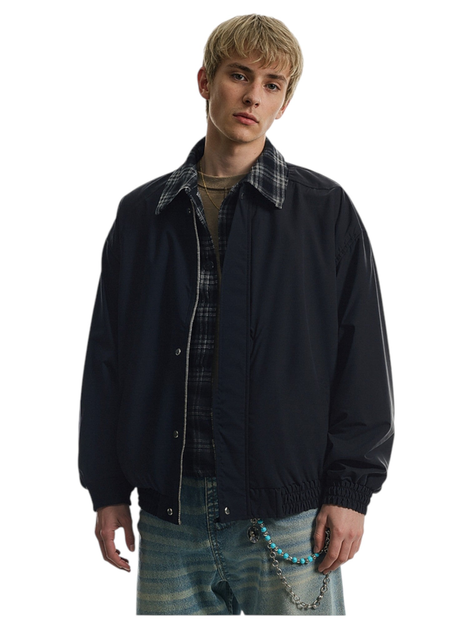 LAYERED PLAID WORK JACKET FE0149