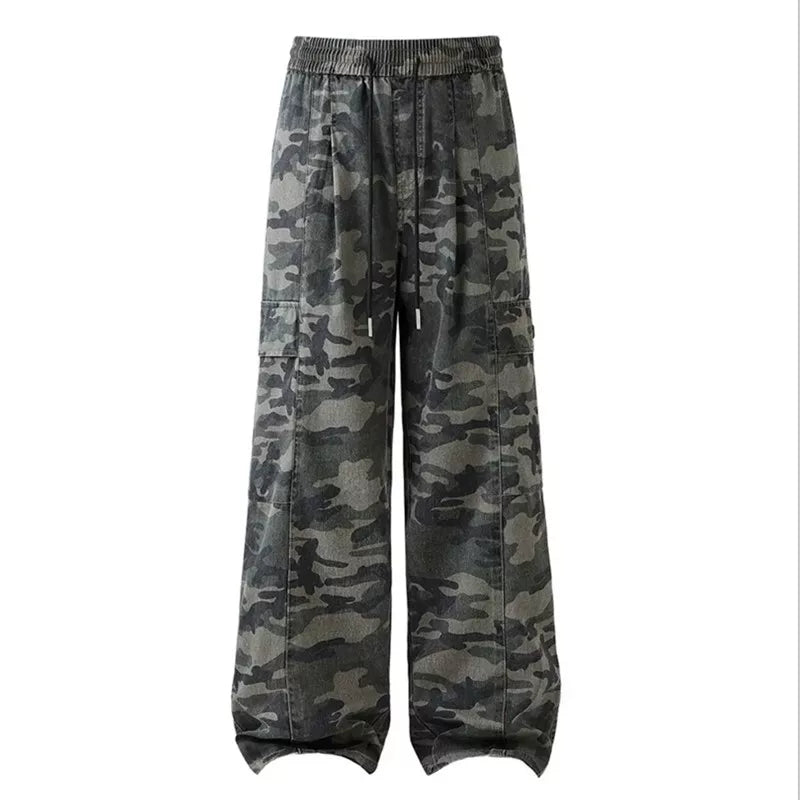 Loose retro straight overalls FE0692