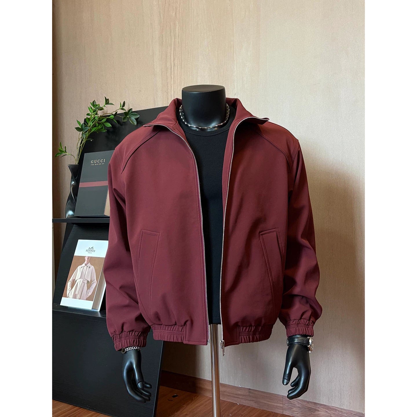 Men's spring American deconstruction stand-up collar baseball jersey FE0705