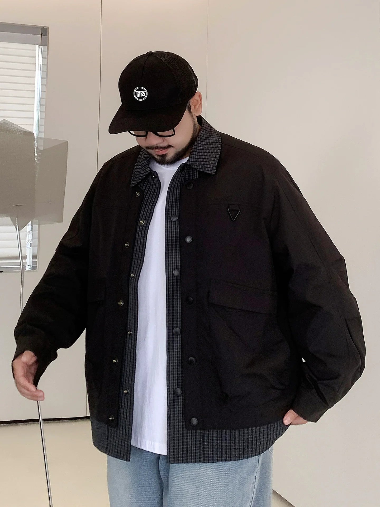 Large size spliced jacket FE0669